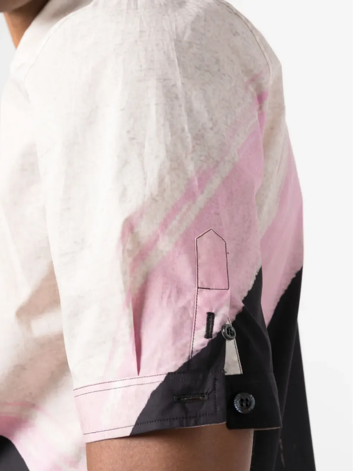 Alexander McQueen ブラッシュストローク コットンシャツ ピンク - 画像5