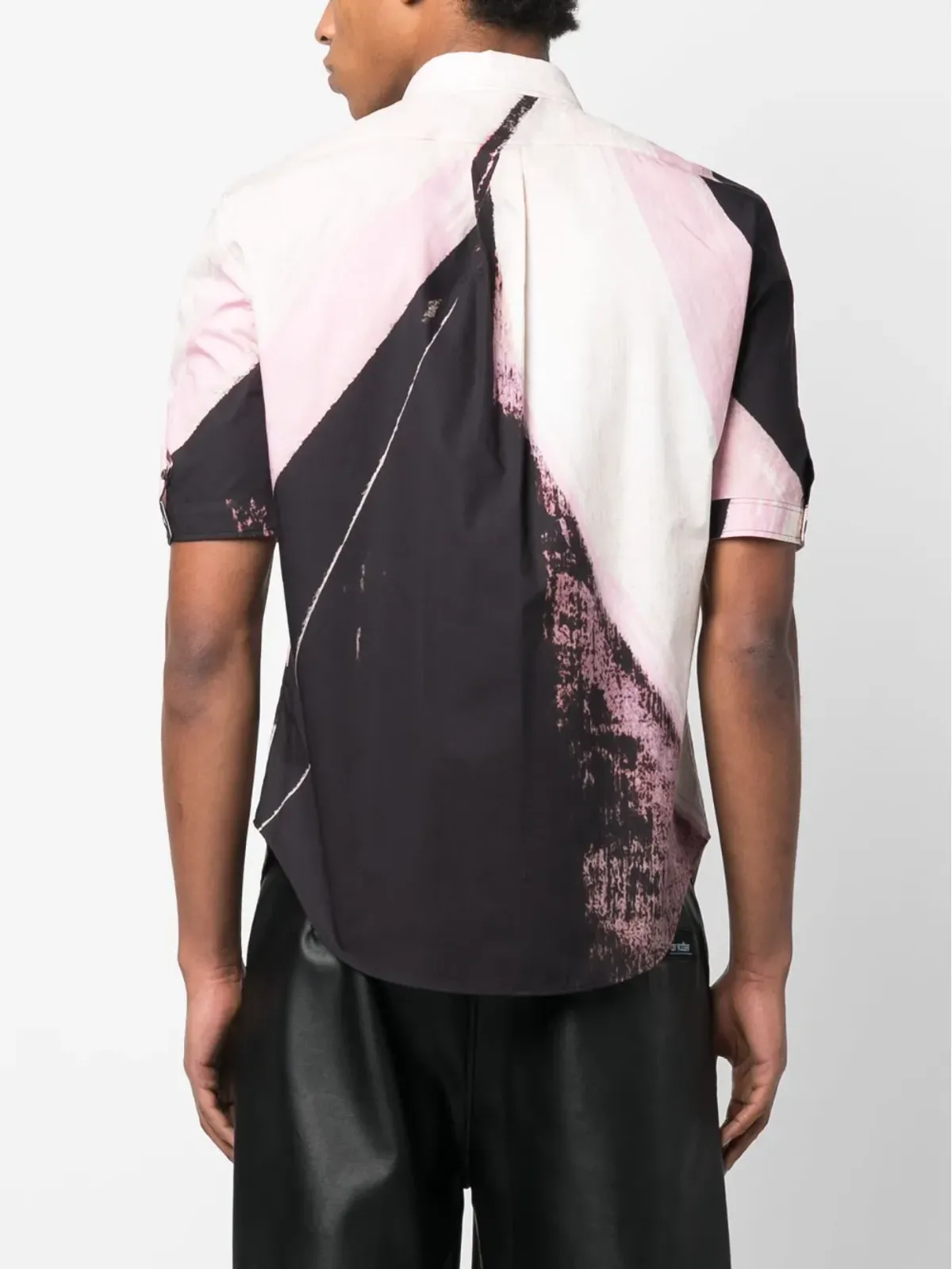 Alexander McQueen ブラッシュストローク コットンシャツ ピンク - 画像4