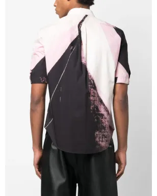 Alexander McQueen ブラッシュストローク コットンシャツ ピンク - サムネイル4
