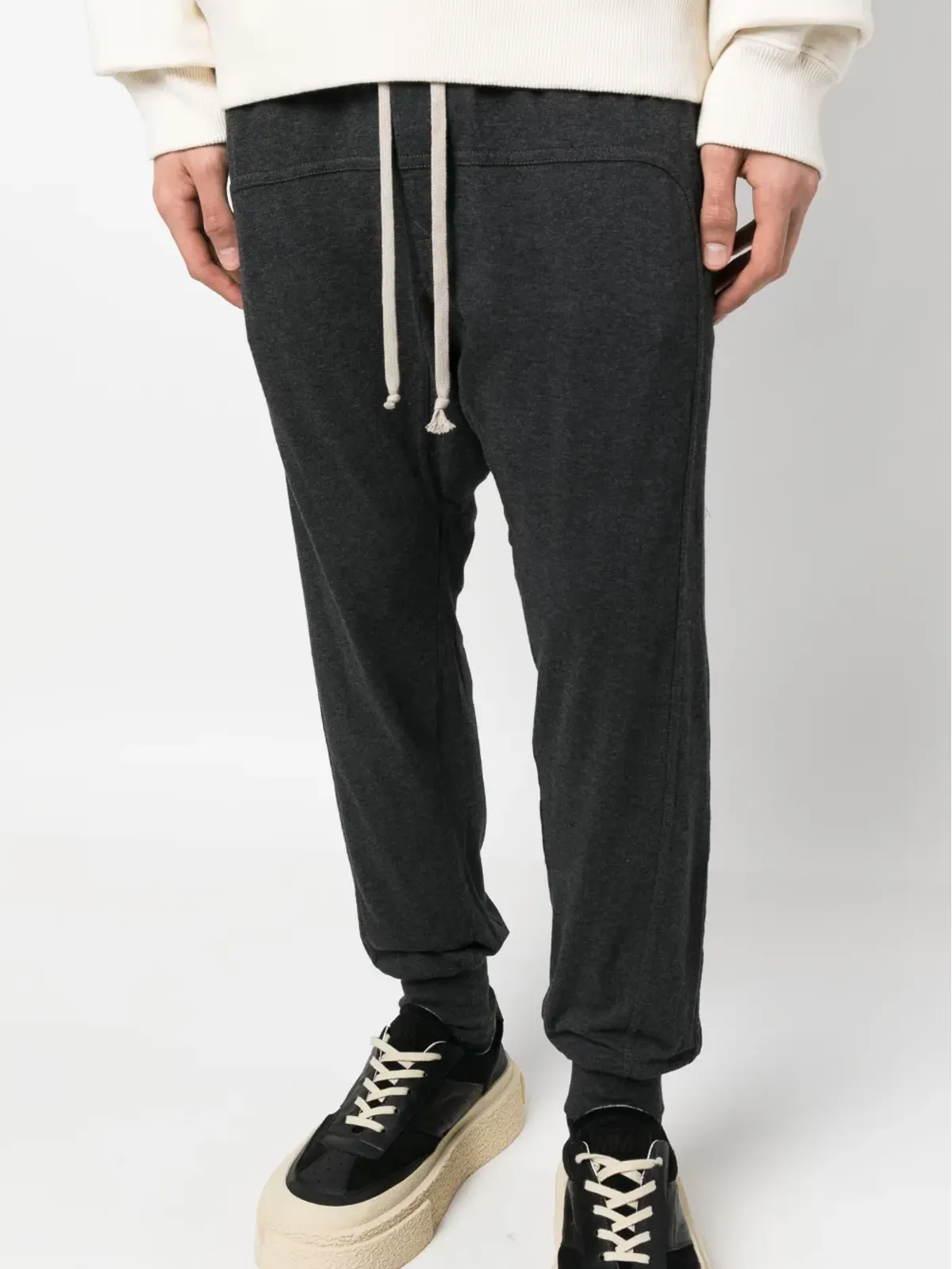 Rick Owens DRKSHDW ドロップクロッチ ドローストリング トラックパンツ - 画像5