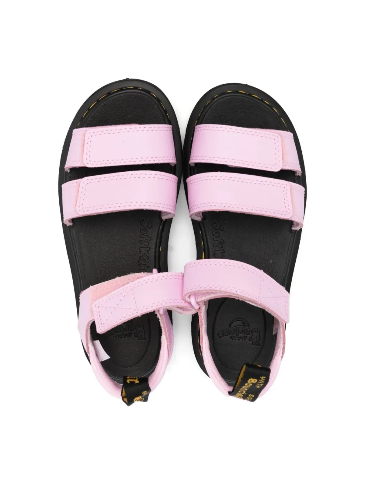 Dr. Martens Kids タッチストラップレザーサンダル - 画像3