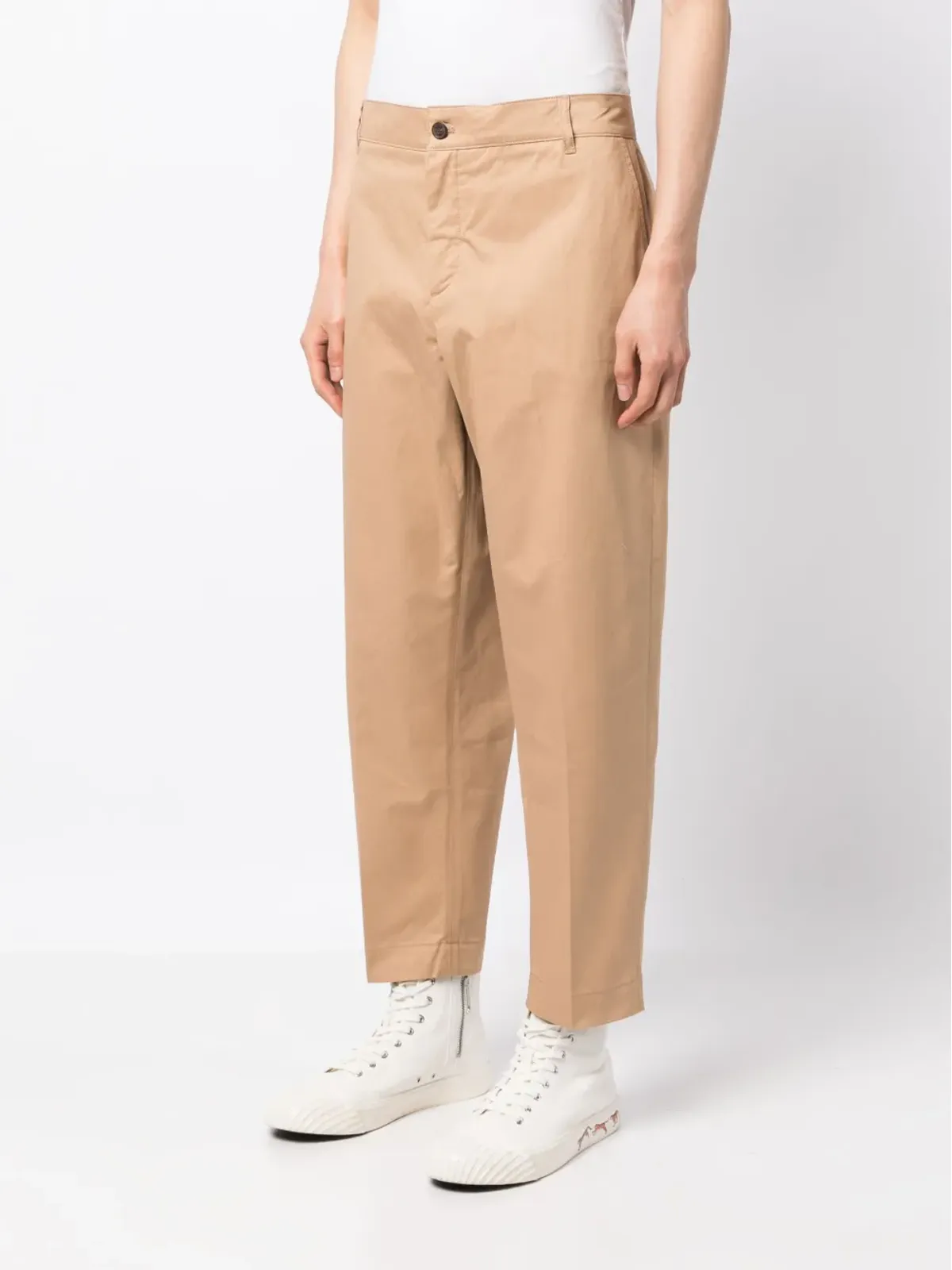 Maison Kitsuné ストレートレッグ テーラードパンツ（ブラウン） - 画像3