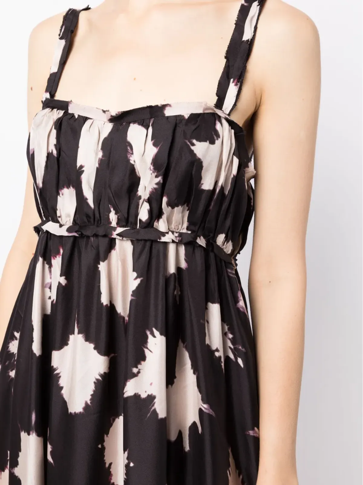 Ulla Johnson アブストラクトプリント シルク ミディドレス - 画像5