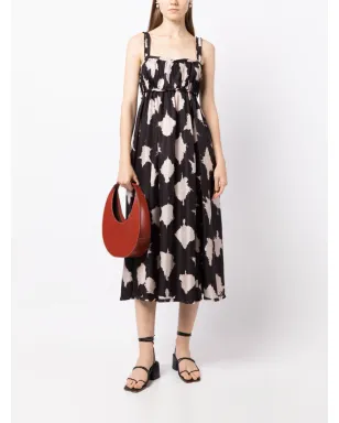 Ulla Johnson アブストラクトプリント シルク ミディドレス - サムネイル2