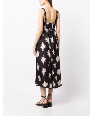 Ulla Johnson アブストラクトプリント シルク ミディドレス - サムネイル4