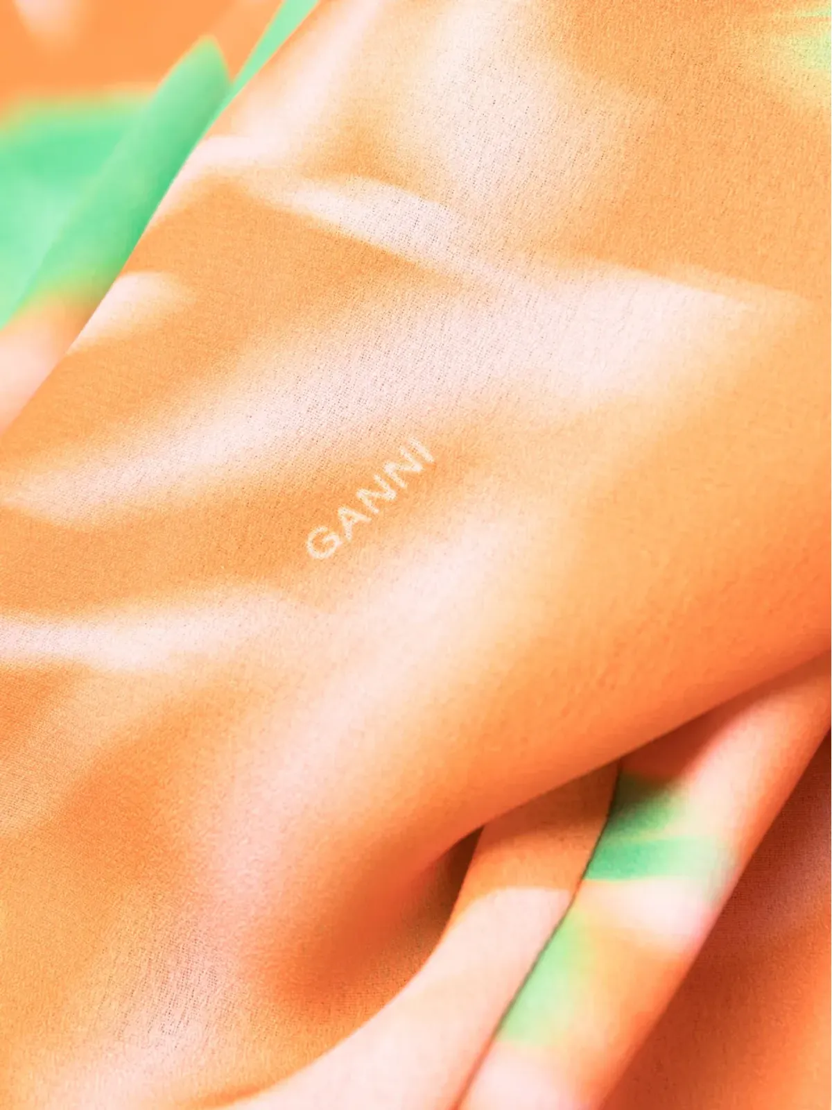 GANNI 花柄プリント ミディドレス - オレンジ - 画像5