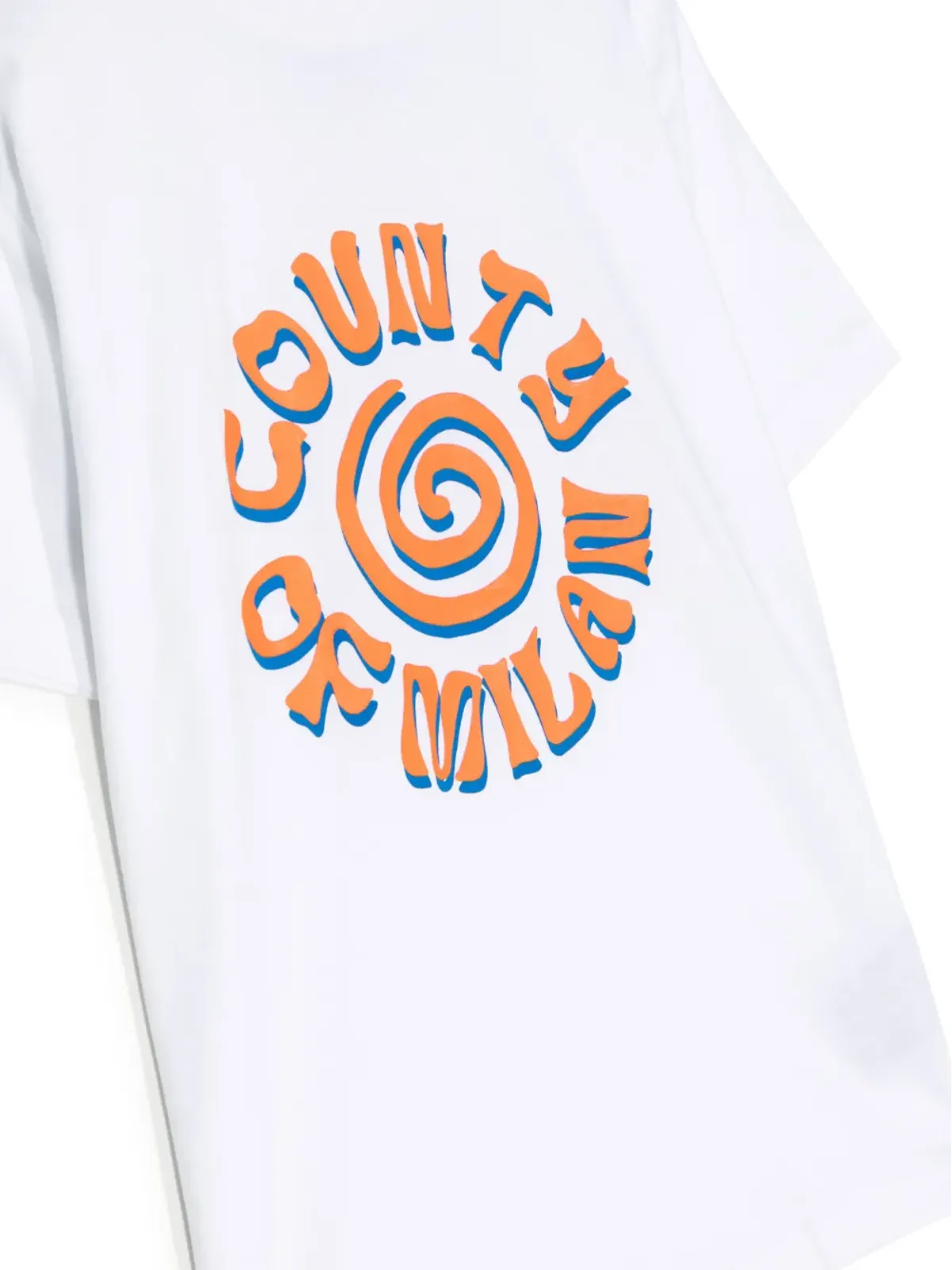 COUNTY OF MILAN KIDS グラフィックスローガンプリントTシャツ - 画像3