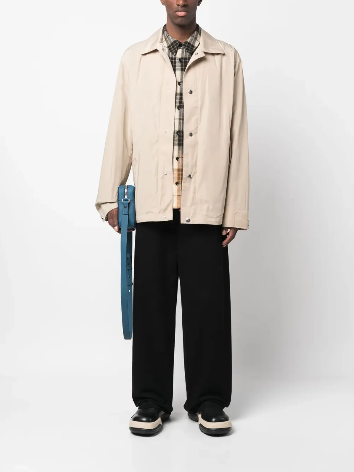 Lanvin ロゴ刺繍シャツジャケット - 画像2