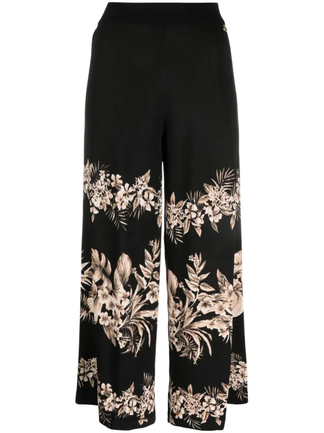 TWINSET TWINSET 花柄モチーフクロップドニットパンツの商品画像