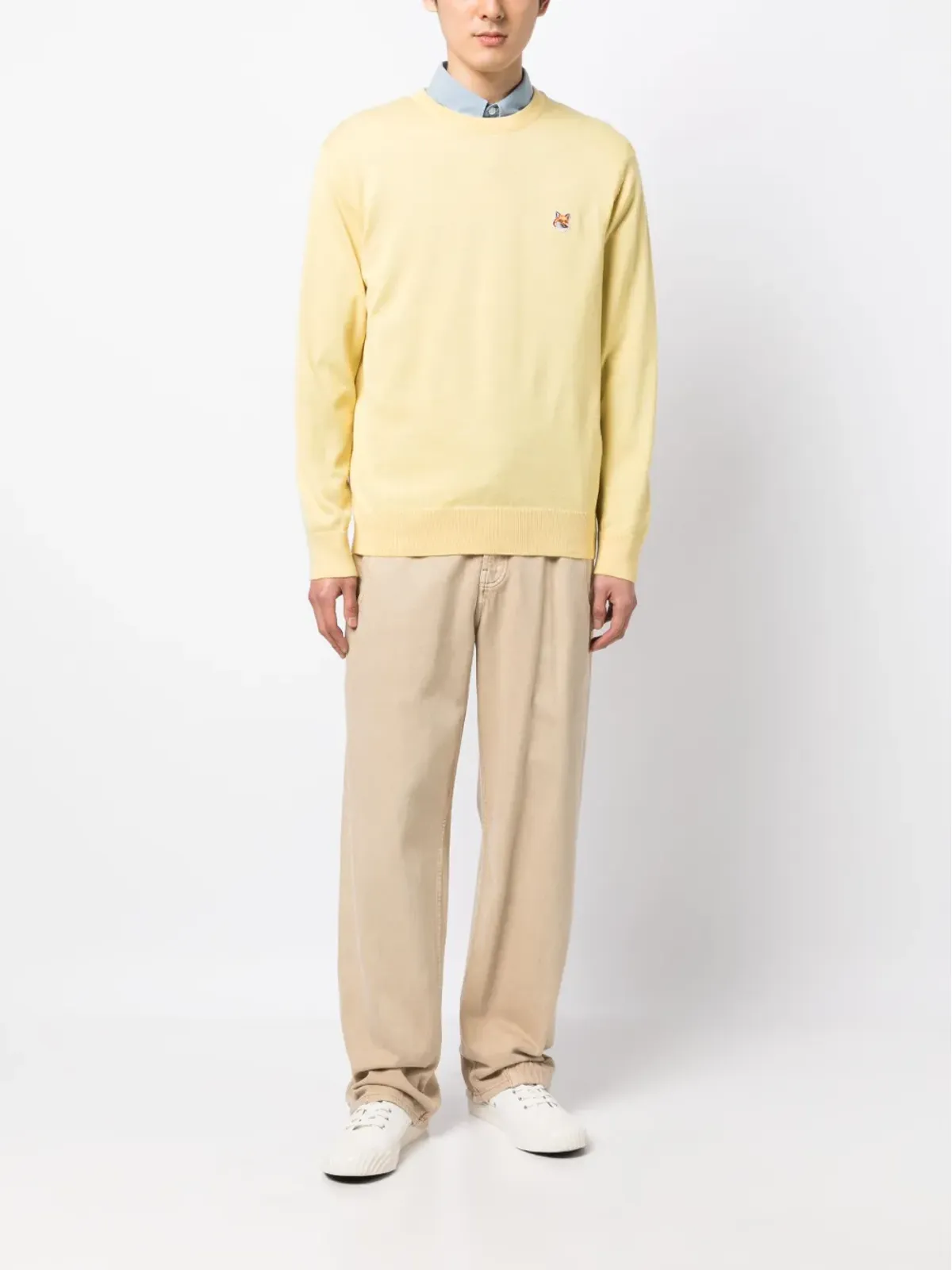 Maison Kitsuné 刺繍ロゴ入りニットウールジャンパー - 画像2