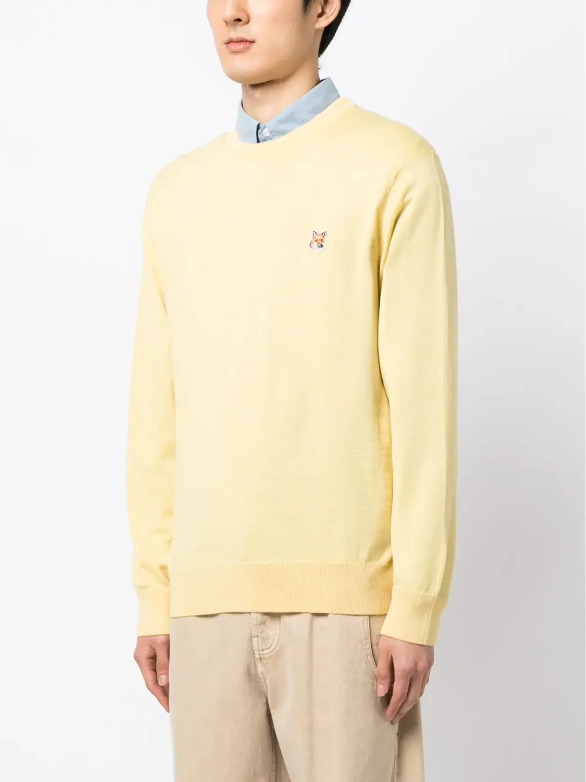 Maison Kitsuné 刺繍ロゴ入りニットウールジャンパー - 画像3