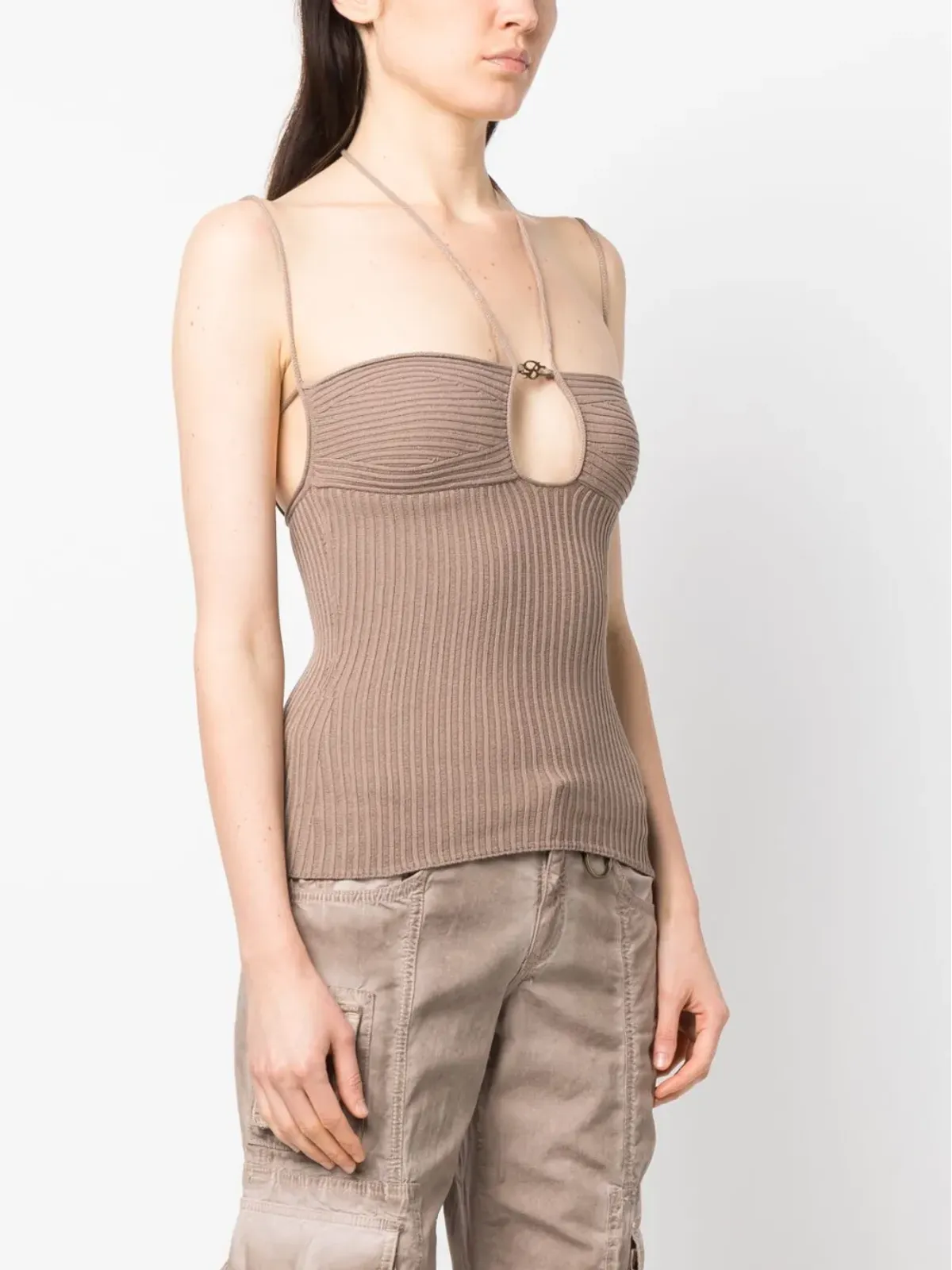Blumarine ハルターネックニットトップ - 画像4
