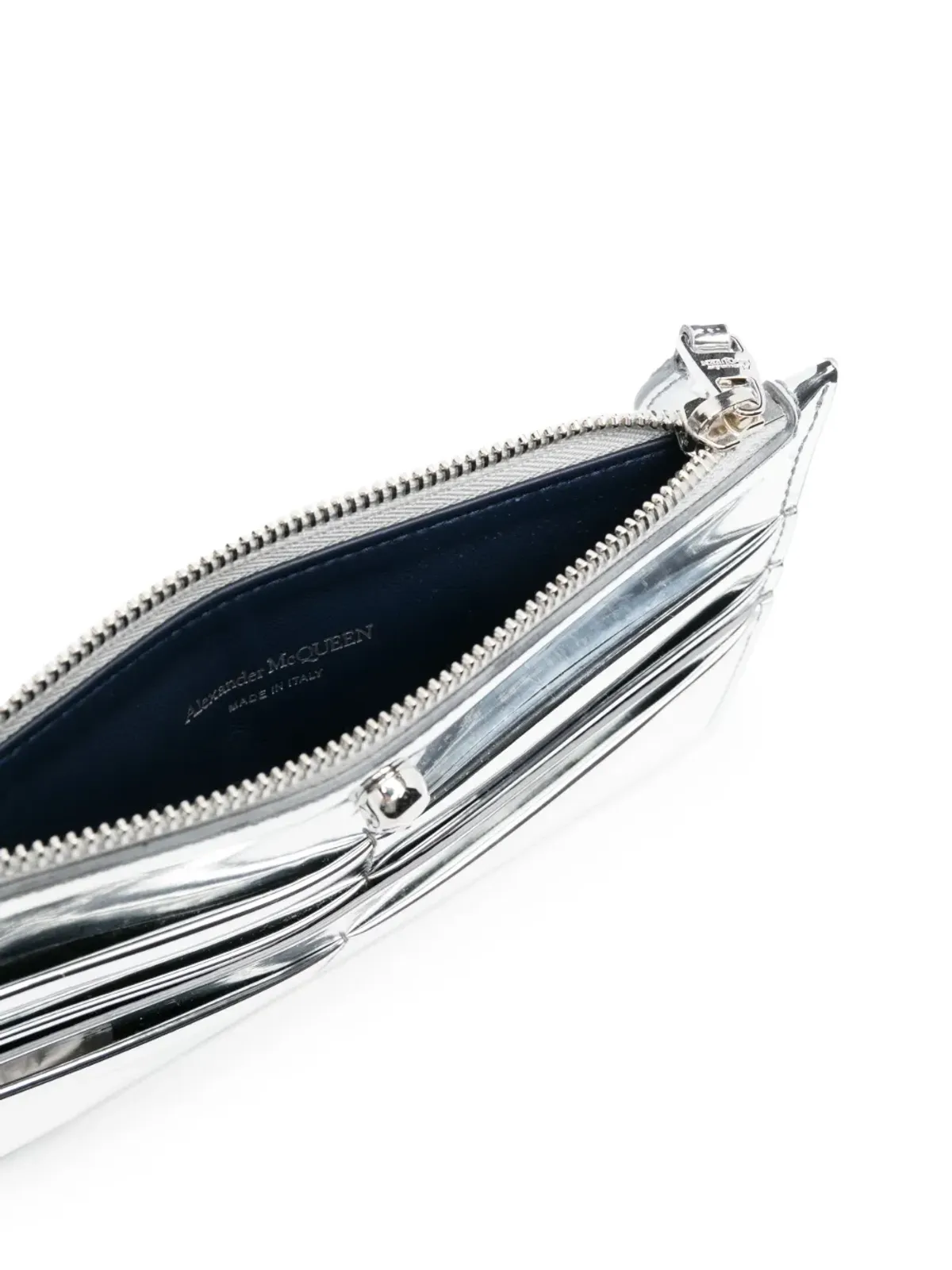 Alexander McQueen スカル メタリック カードホルダー（シルバー） - 画像3