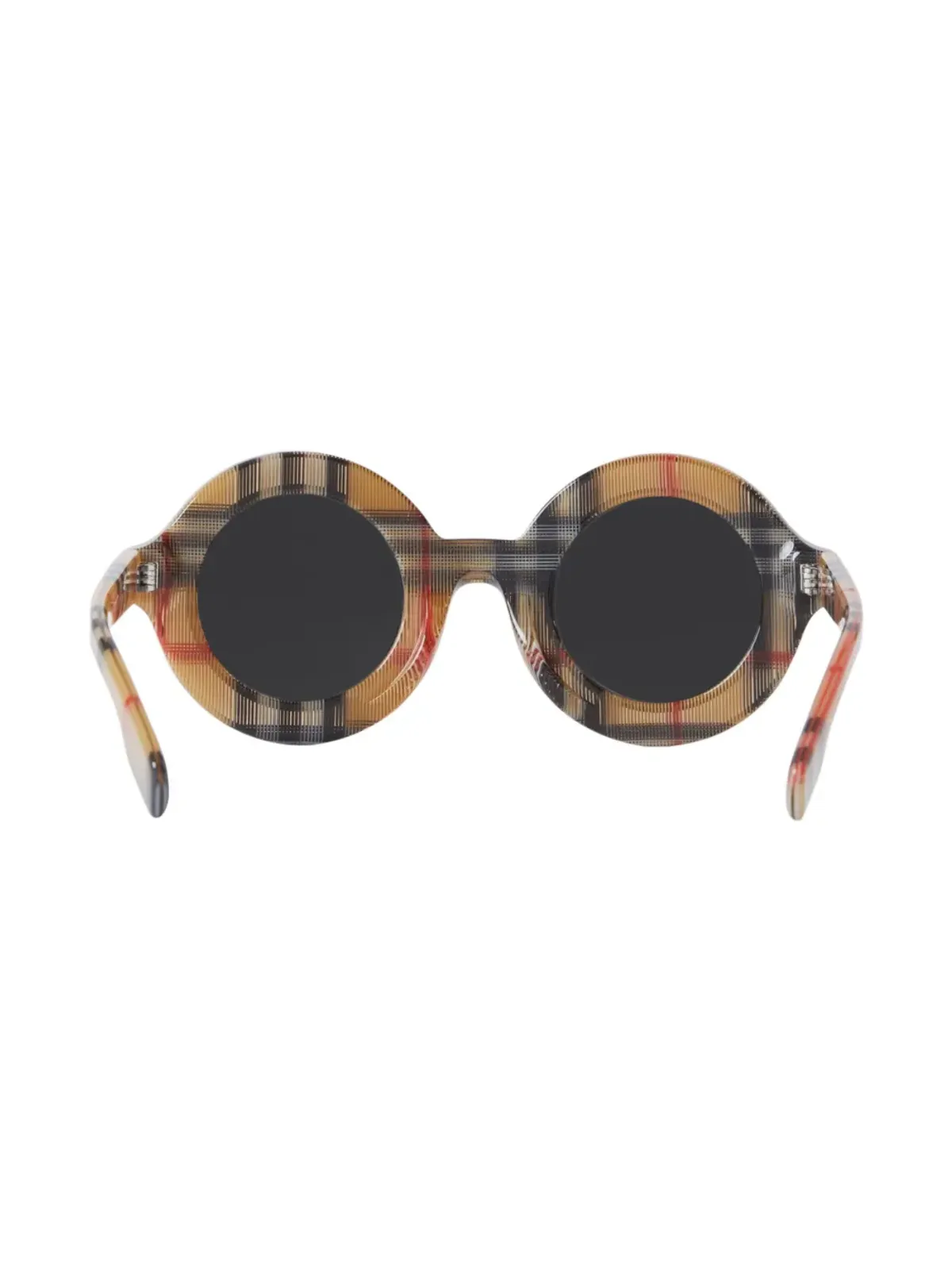 Burberry Eyewear ヴィンテージ チェック柄 ラウンドフレーム サングラス - 画像3