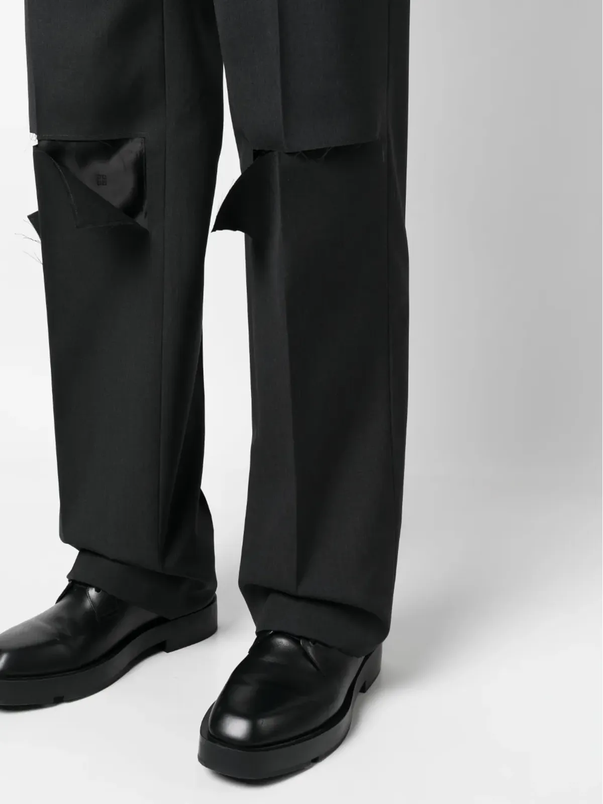 Givenchy ダメージ加工ウールパンツ（グレー） - 画像5