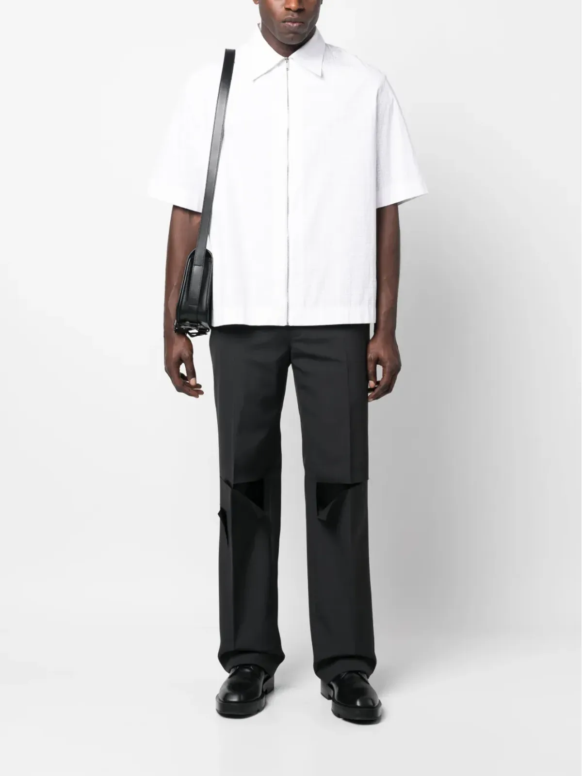 Givenchy ダメージ加工ウールパンツ（グレー） - 画像2