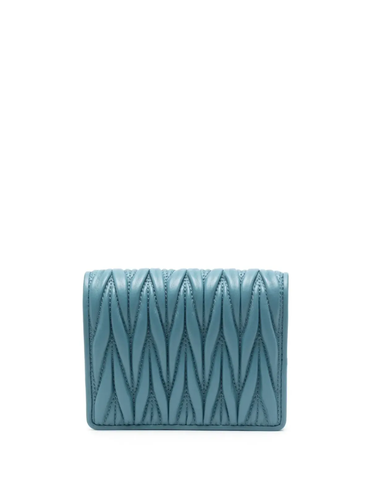 Miu Miu マテラス加工の二つ折りレザーウォレット - 画像2