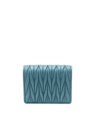 Miu Miu マテラス加工の二つ折りレザーウォレット - サムネイル2