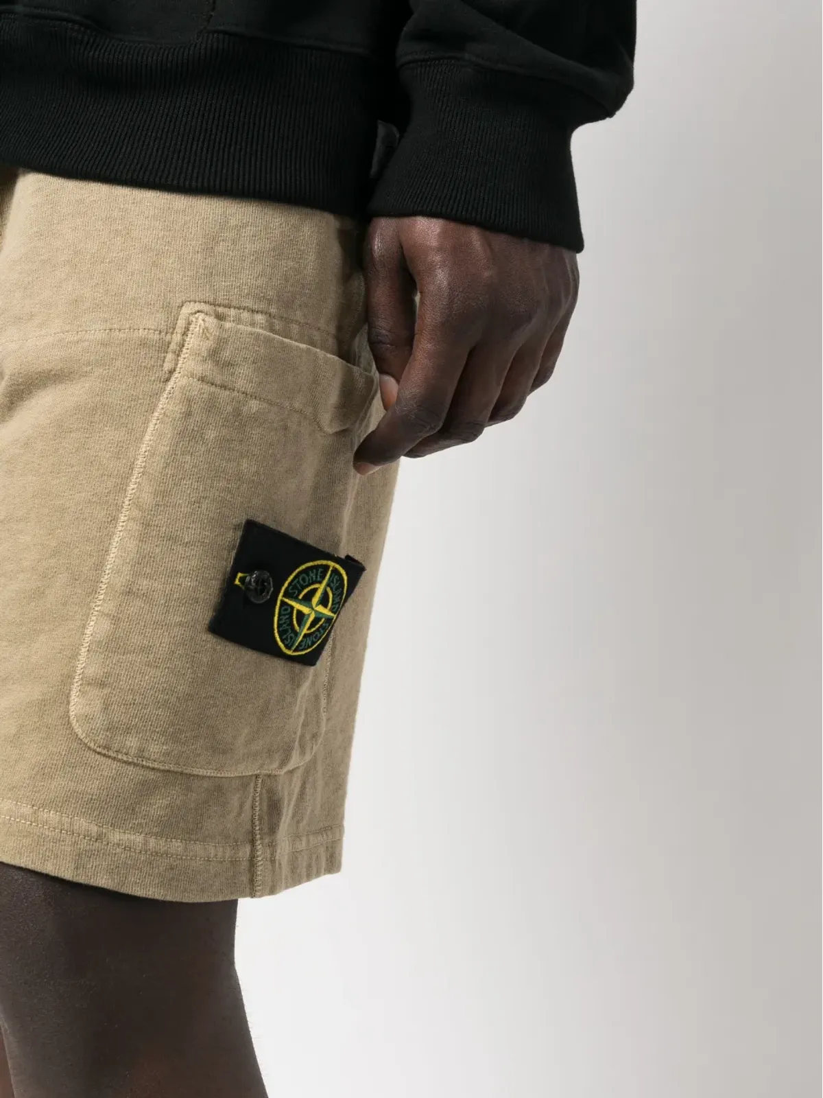 Stone Island コンパスモチーフ コットンショーツ - 画像5