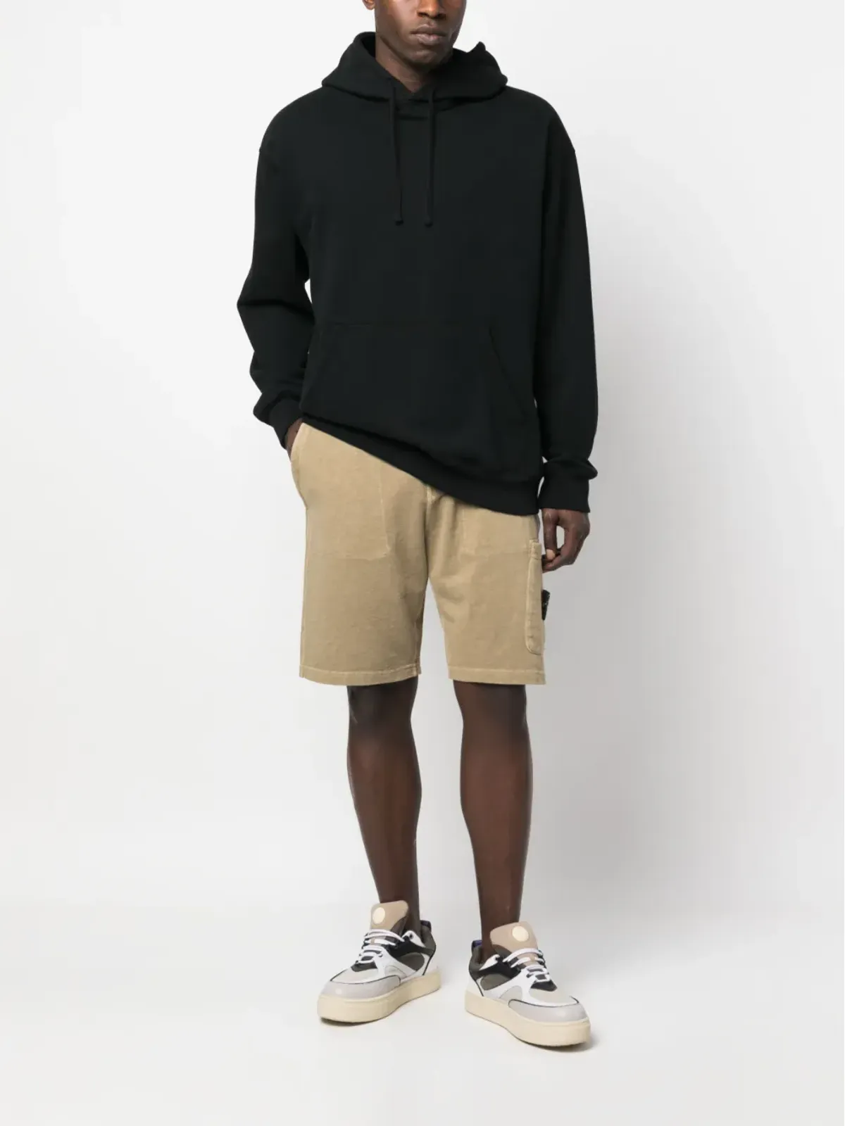 Stone Island コンパスモチーフ コットンショーツ - 画像2
