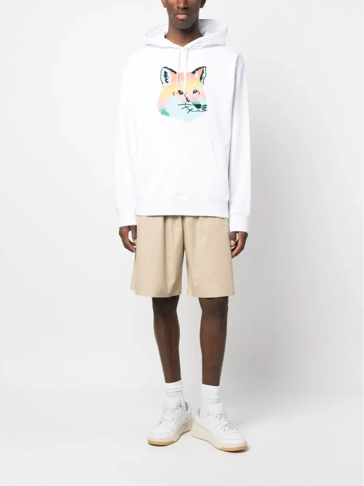 Maison Kitsuné狐プリント コットン パーカー - 画像2