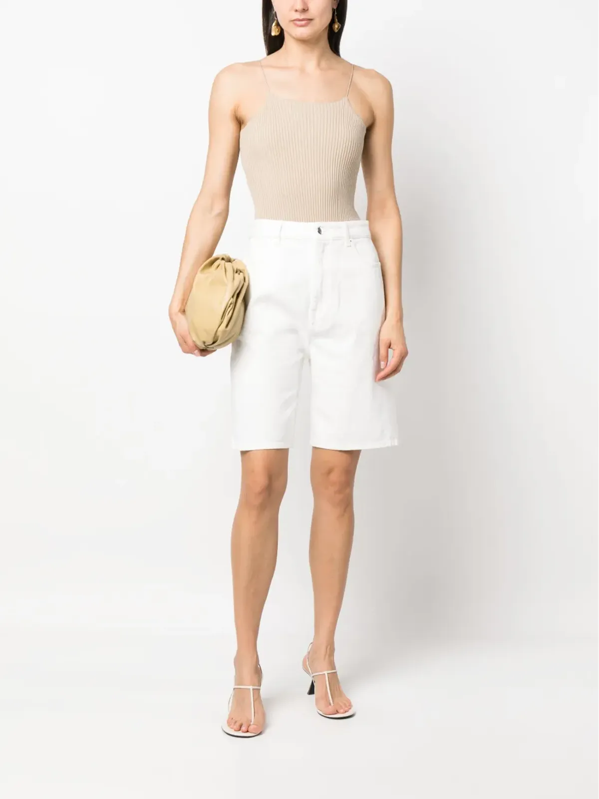 LouLou de Saison ストレートレッグデニムショーツ - 画像2