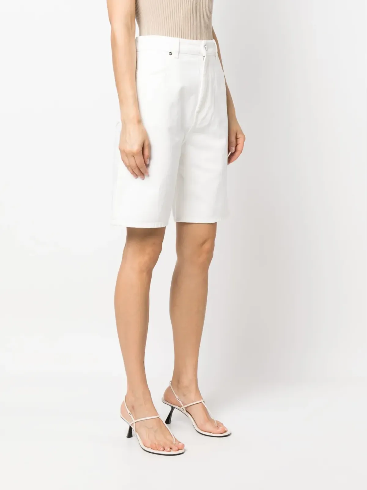 LouLou de Saison ストレートレッグデニムショーツ - 画像3