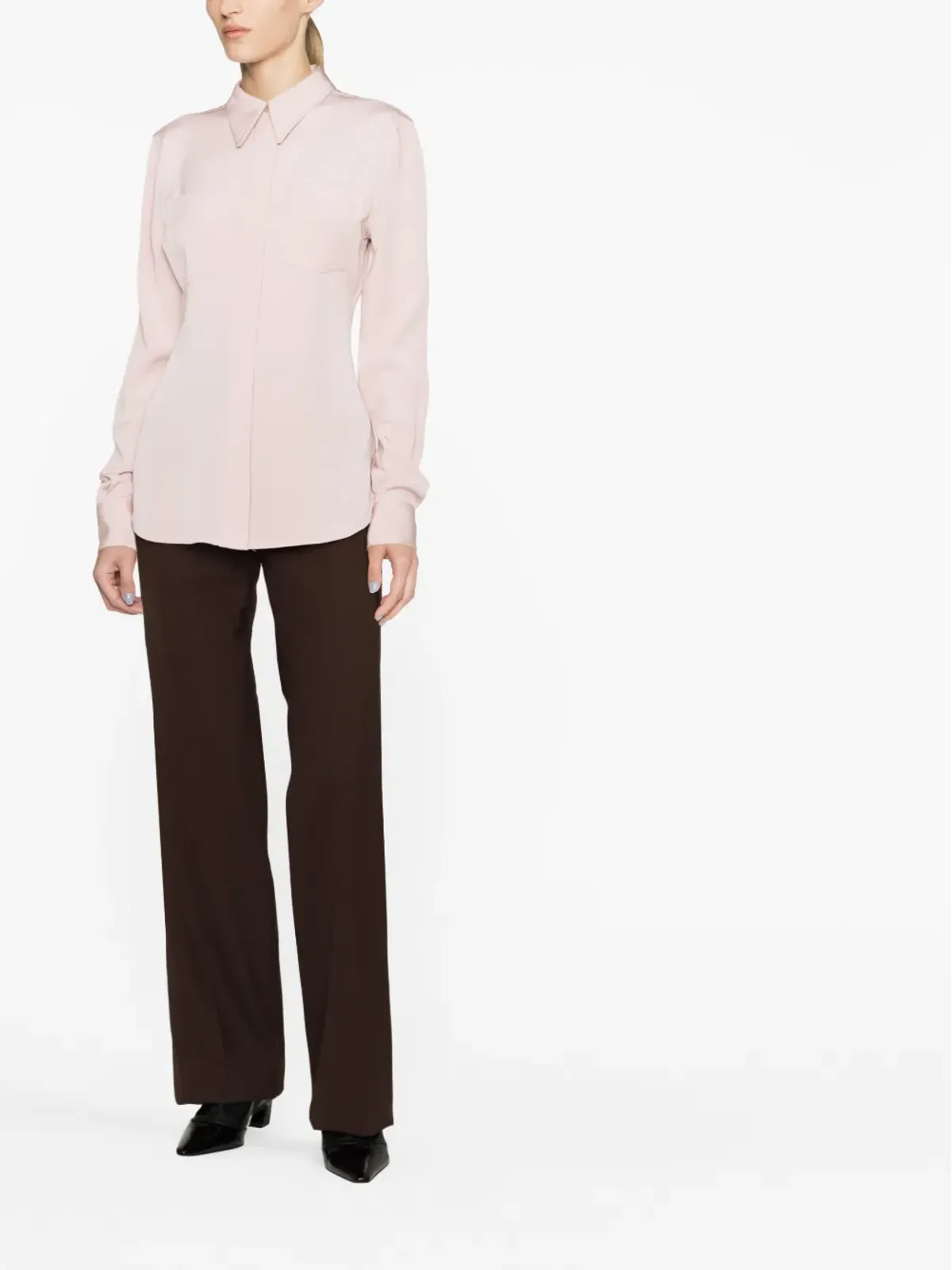 Victoria Beckham 長袖シアーシャツ - 画像2