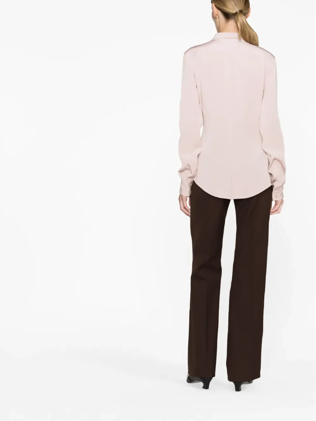 Victoria Beckham 長袖シアーシャツ - 画像4