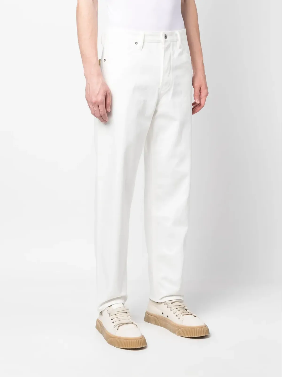 Jil Sander ストレートレッグ コットン ジーンズ - ホワイト - 画像3
