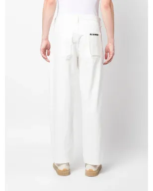 Jil Sander ストレートレッグ コットン ジーンズ - ホワイト - サムネイル4