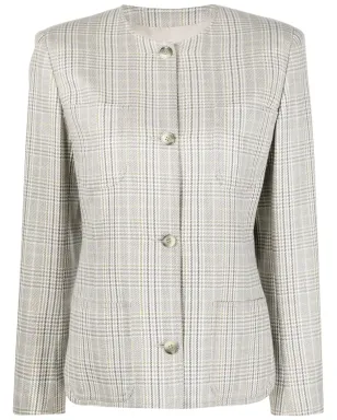 Valentino Garavani Pre-Owned プリンスオブウェールズ ノーカラージャケット - サムネイル1