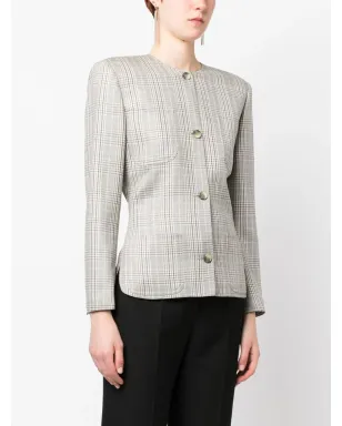 Valentino Garavani Pre-Owned プリンスオブウェールズ ノーカラージャケット - サムネイル3
