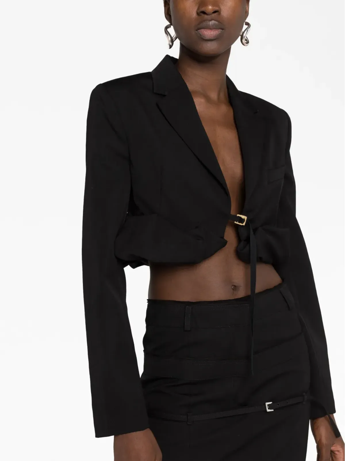 Jacquemus ラ・ヴェスト・クロワッサン クロップドブレザー - ブラック - 画像5