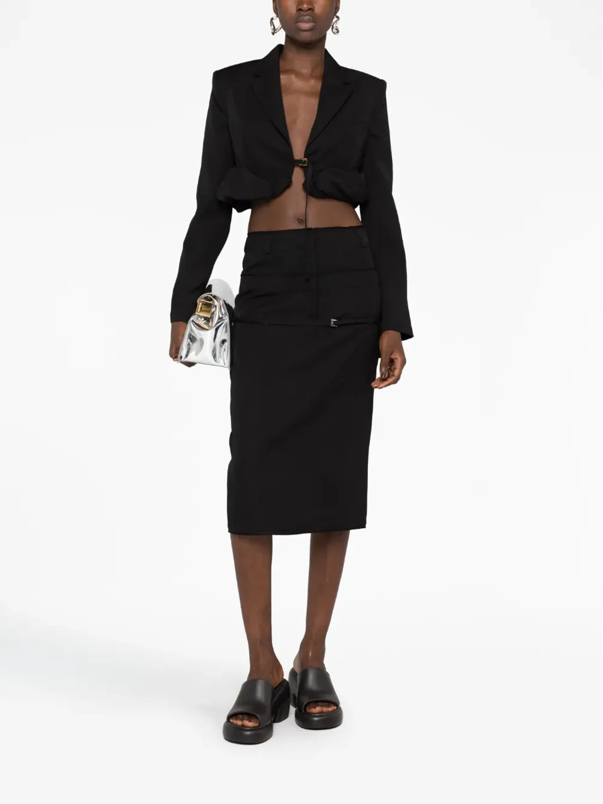 Jacquemus ラ・ヴェスト・クロワッサン クロップドブレザー - ブラック - 画像2
