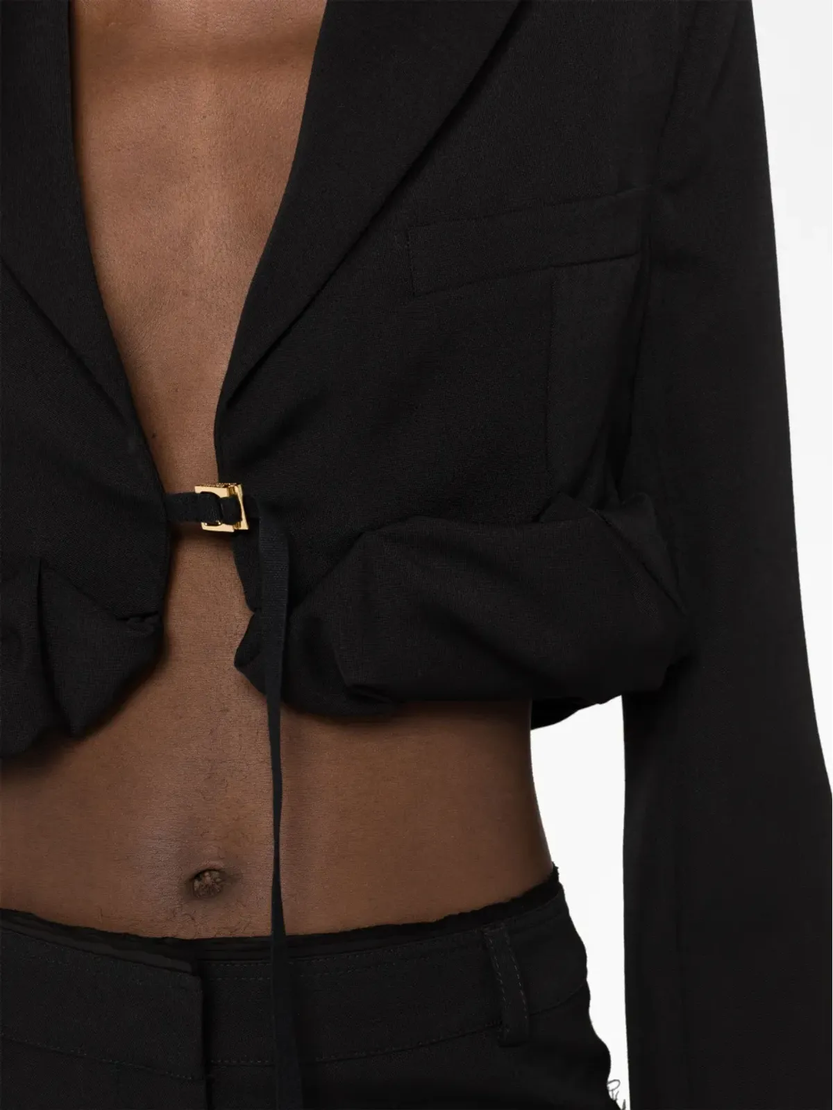 Jacquemus ラ・ヴェスト・クロワッサン クロップドブレザー - ブラック - 画像3