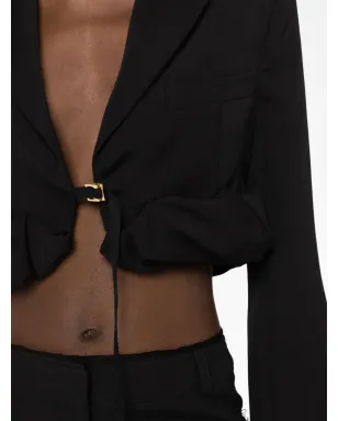 Jacquemus ラ・ヴェスト・クロワッサン クロップドブレザー - ブラック - サムネイル3