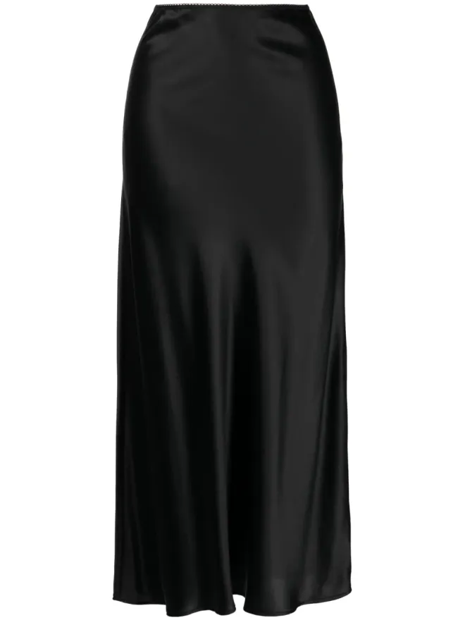 Reformation Reformation Layla silk midi skirt - Blackの商品画像