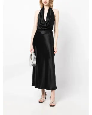 Reformation Layla silk midi skirt - Black - サムネイル2