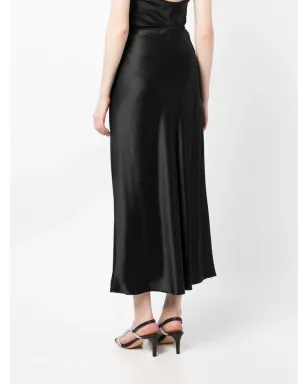 Reformation Layla silk midi skirt - Black - サムネイル4