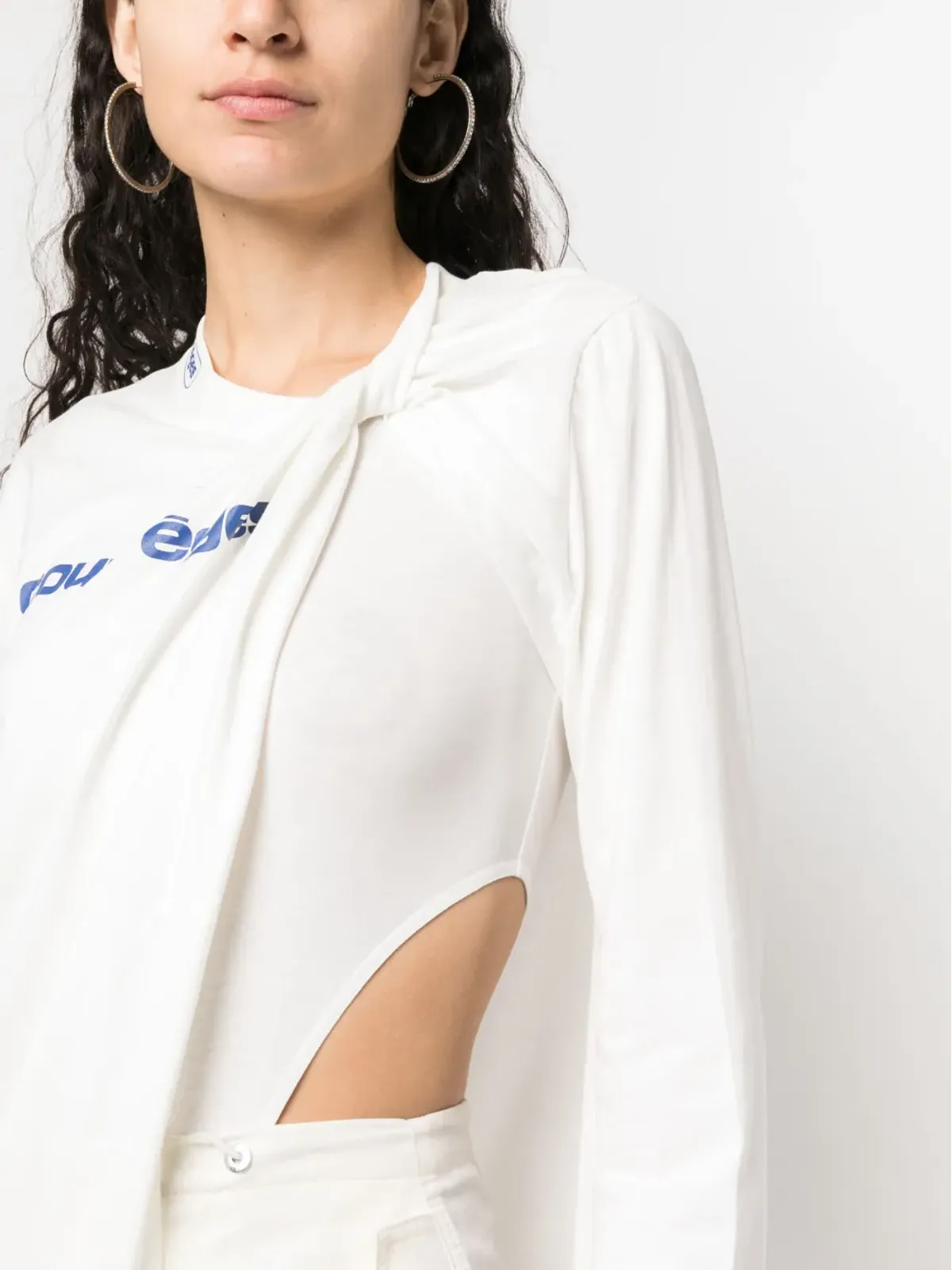 Courrèges ダブルレイヤー アシンメトリック ジャージー - 画像5