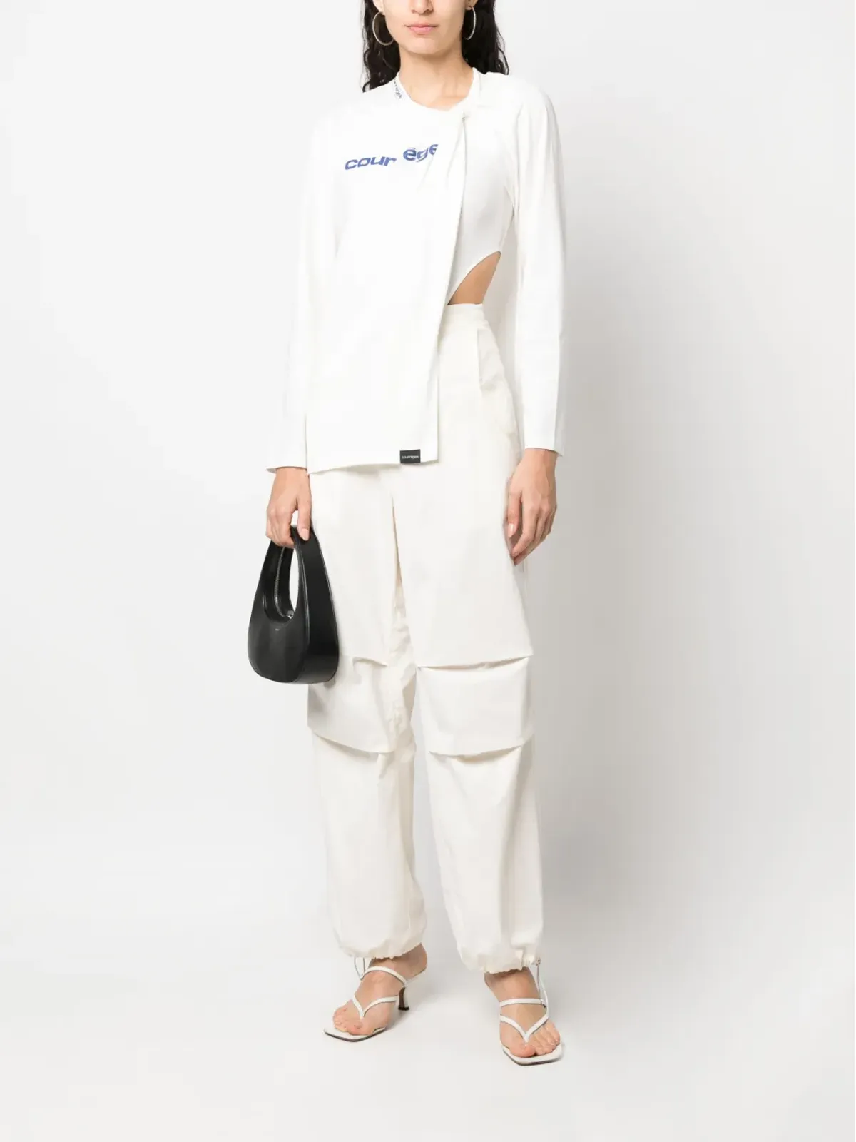 Courrèges ダブルレイヤー アシンメトリック ジャージー - 画像2