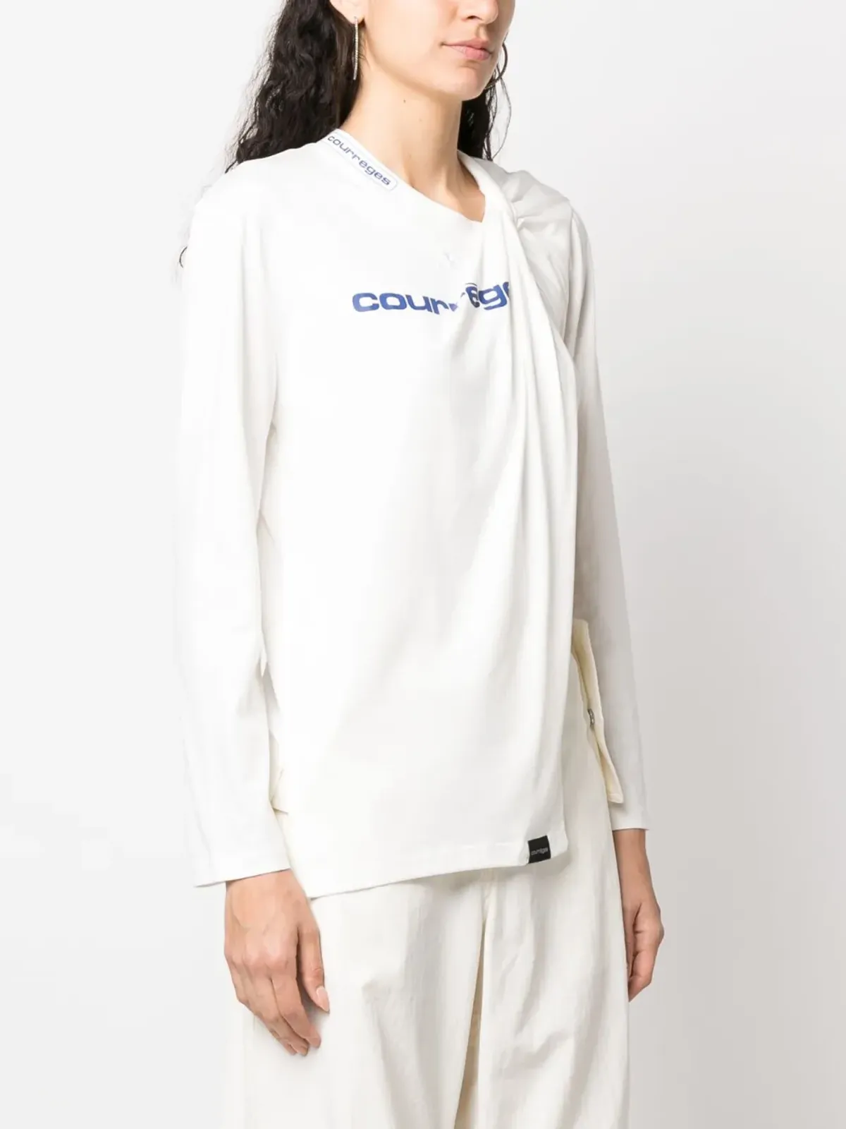 Courrèges ダブルレイヤー アシンメトリック ジャージー - 画像3