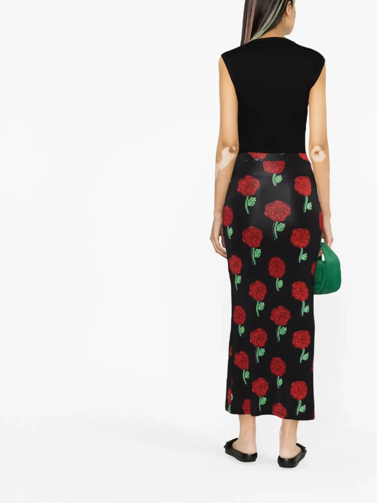 Versace Jeans Couture ハイウエスト花柄スカート - 画像4