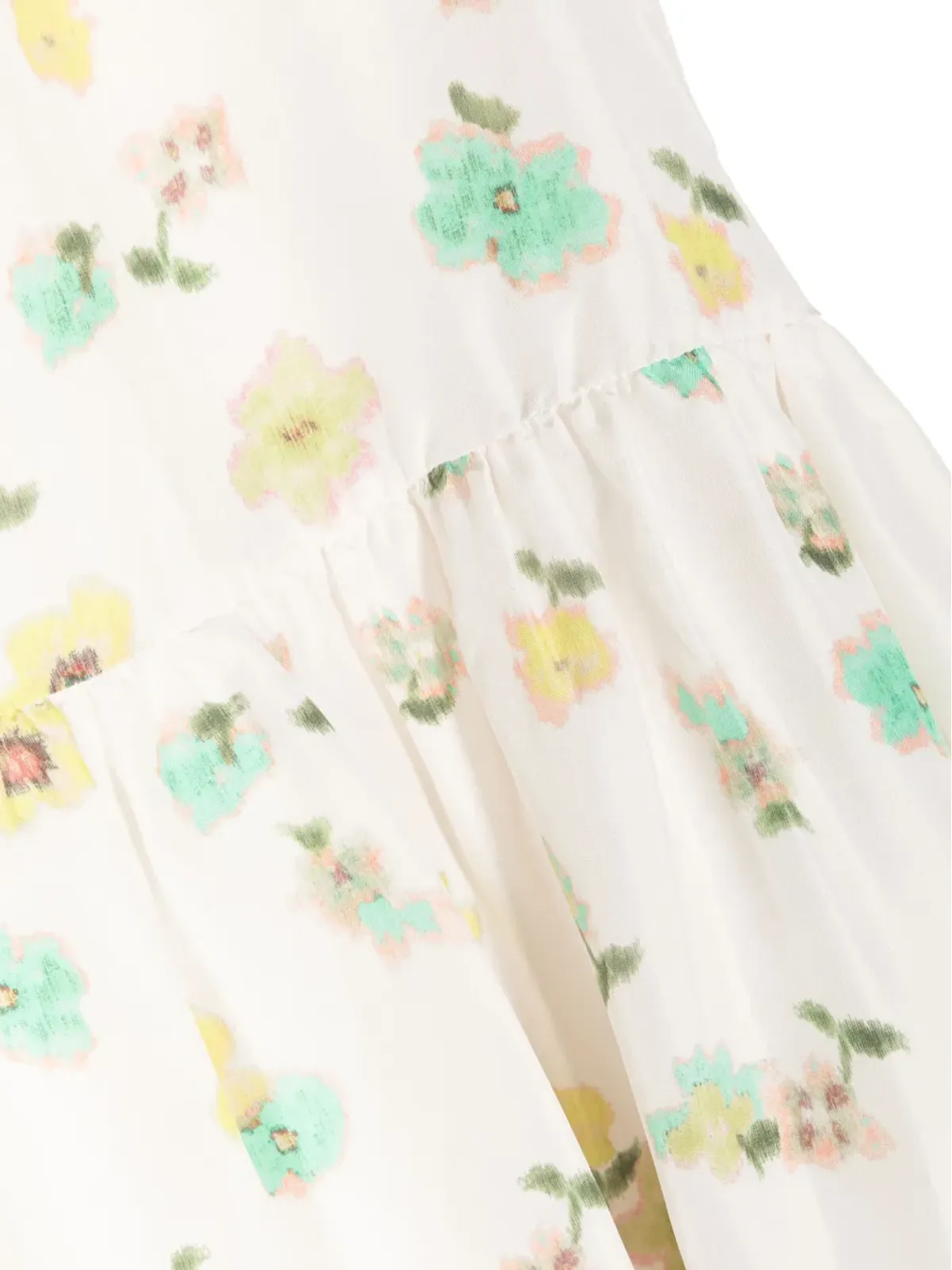 Bonpoint 花柄プリントのシルクフリルドレス - Neutrals - 画像3