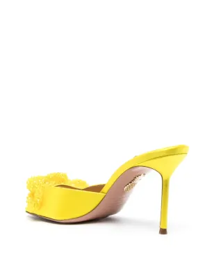 Aquazzura クリスタル装飾 サテン サンダル - サムネイル3