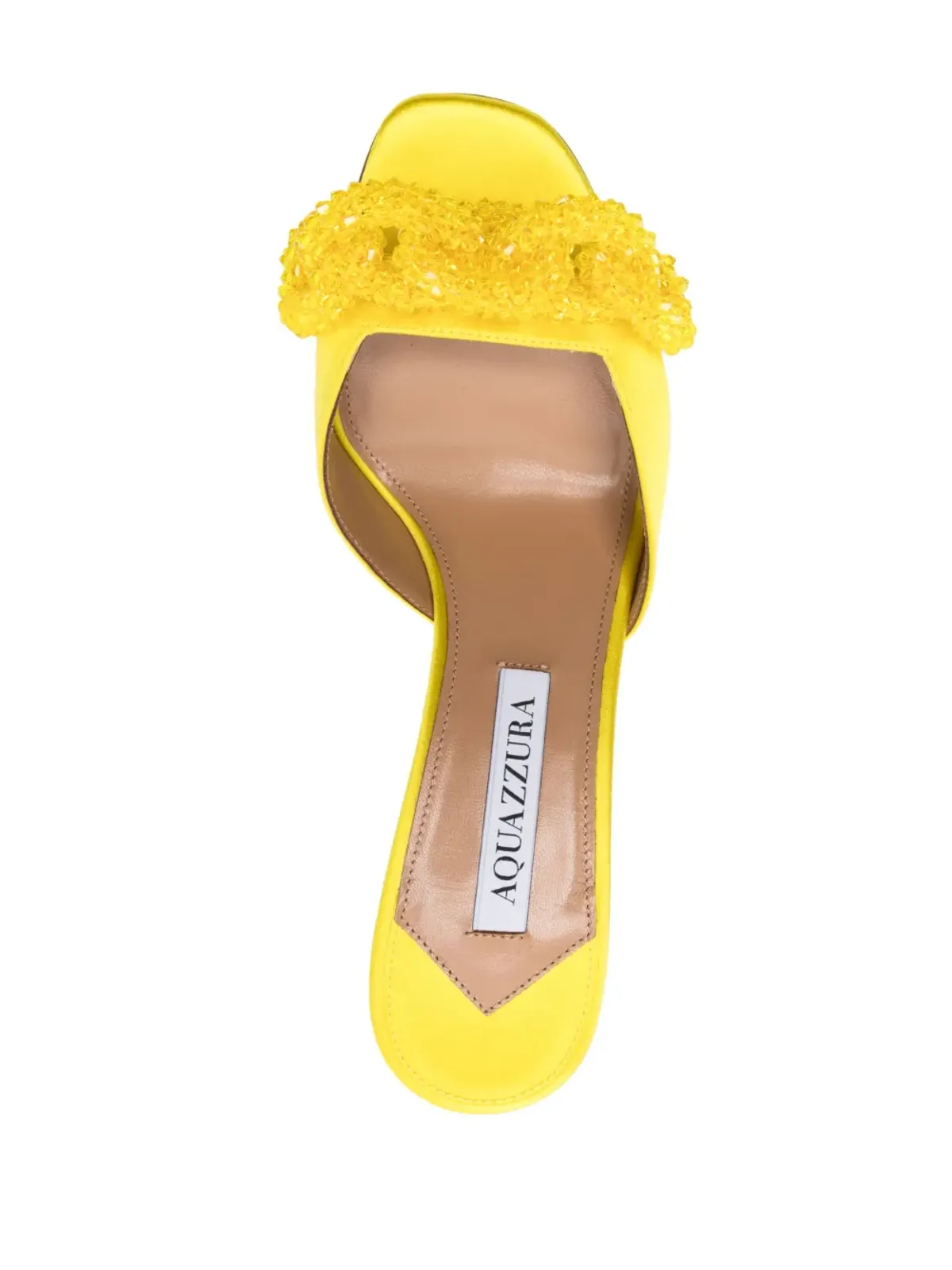 Aquazzura クリスタル装飾 サテン サンダル - 画像4