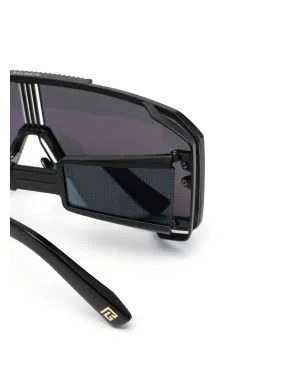 Balmain Eyewear レ・マスク ティンテッド・丸型フレーム サングラス - ブラック - サムネイル3