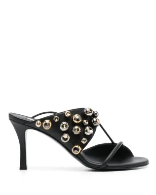 Stella McCartney ビーズ装飾 人工皮革サンダル - ブラック - サムネイル1