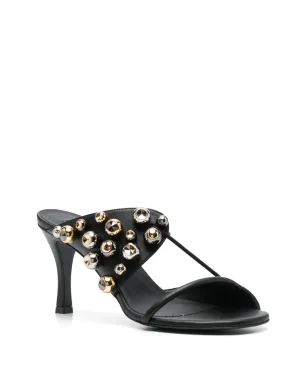 Stella McCartney ビーズ装飾 人工皮革サンダル - ブラック - サムネイル2